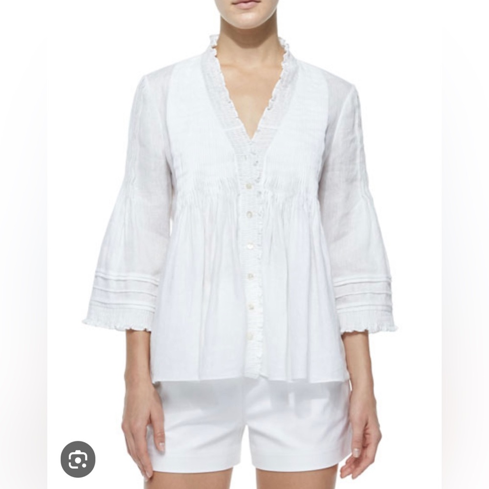 Diane Von Fūrstenberg Lyla top 100% Linen Size 8